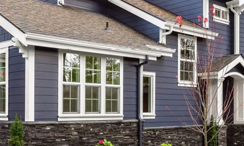 Blue Vinyl Siding
