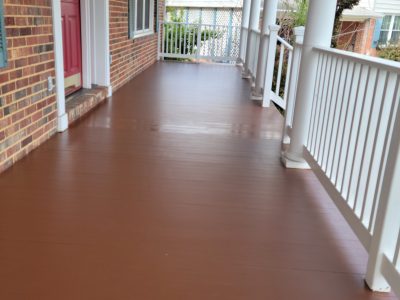 after porch painting project in springfield