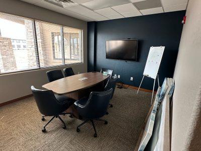 repainted office interior