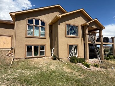 stucco home exterior with painted exterior