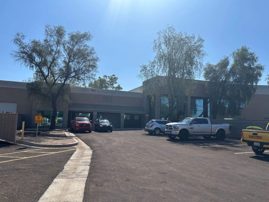 commercial building exterior with worn brick before repaint Preview Image 6