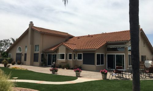 Stucco in earth tones