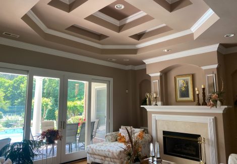 Living Room Interior Painting in Mooresville, NC