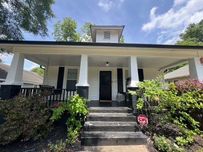 white painted siding on home exterior