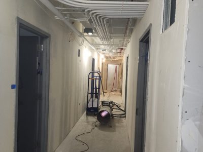 painted finished apartment hallway Chicago