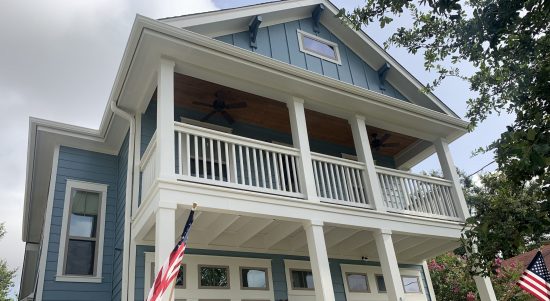 Exterior House Painting - Blue & White Austin, TX