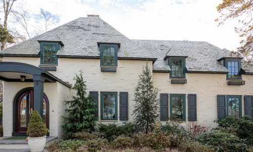 Painted brick home in Duxbury