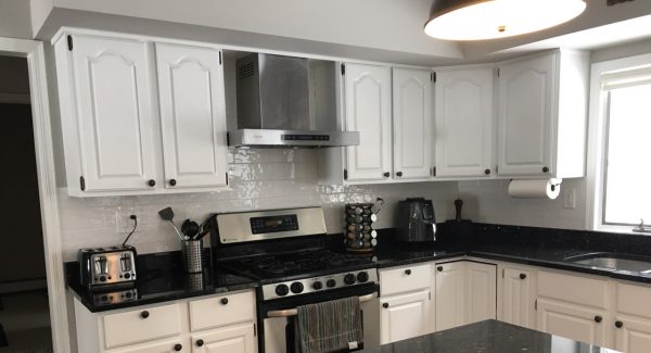 Kitchen cabinets after repainting