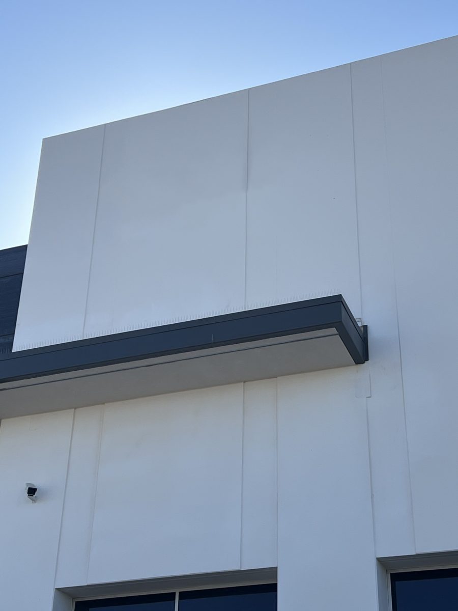 white commercial building exterior before logo painting Preview Image 2