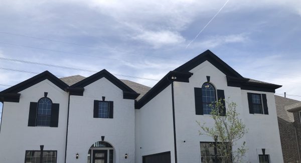 Brick Exterior White and Black