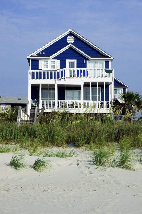 Navy Blue Beach House - Exterior Painting Project