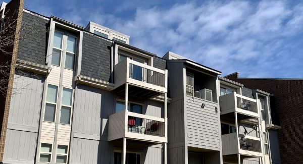 apartment building after painting