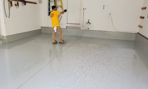 Residential Garage Floor Refinishing In-Progress