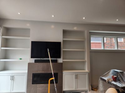 far view of living room interior painting