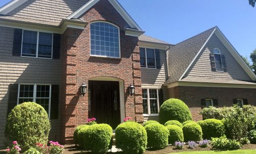 Tan Cedar Siding Painting