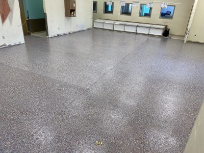Garage floor coating finished.