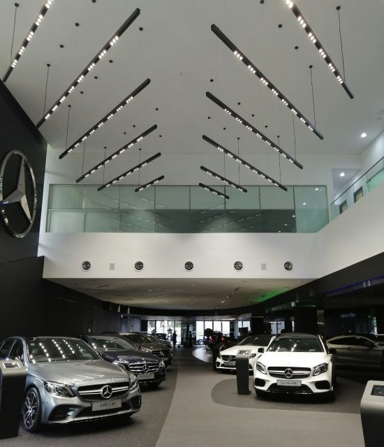 car dealership showroom painting