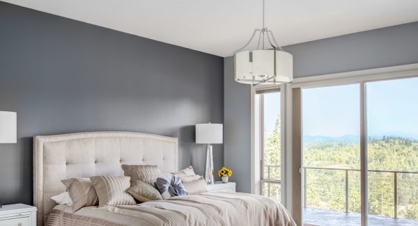Gray bedroom walls