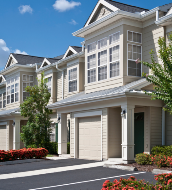 Condominiums in a neighborhood