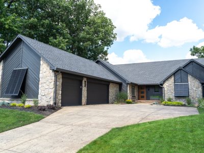 dark gray painted exterior in geist in