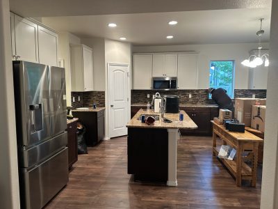 white painted home interior