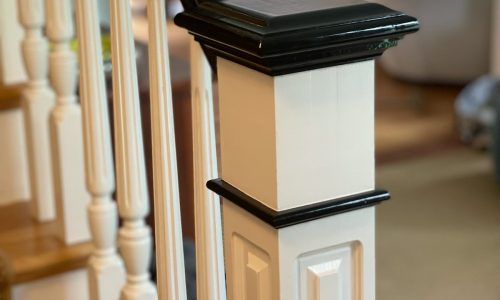 Lacquer Black staircase banister
