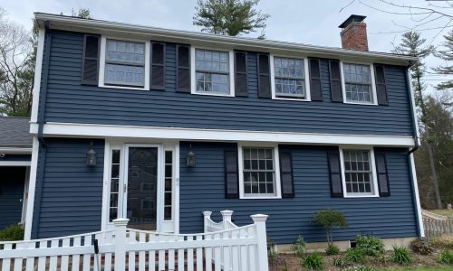 Blue & White Painted Exterior