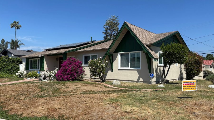 home exterior after painting