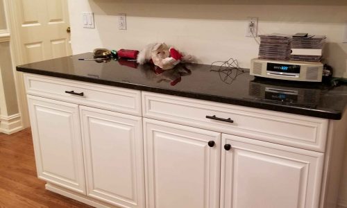 White Painted Cabinets & Shelves