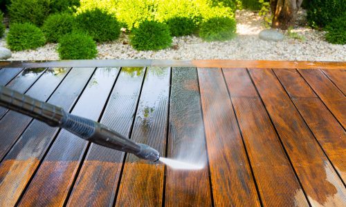 power washing before deck staining