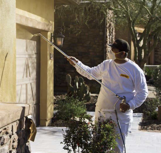 Stucco being painted