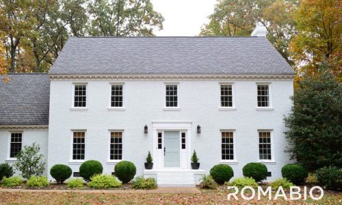 painted masonry home exterior