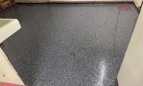 Kitchen Flake Epoxy After Installation