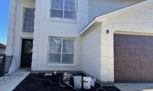 White Painted Brick Exterior