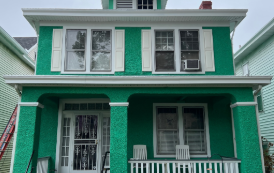 green two story home after painting in chesterfield, va