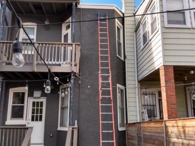 Painted row home
