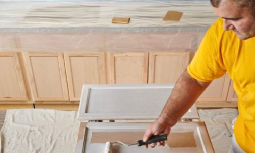 painting the cabinet