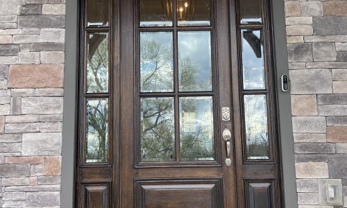 Post Door Staining