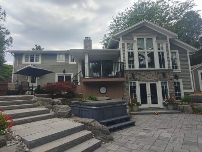 back of home after exterior painting
