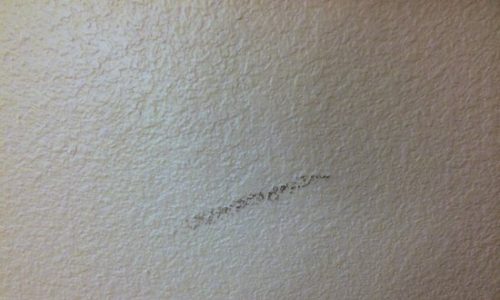wall drywall scuff