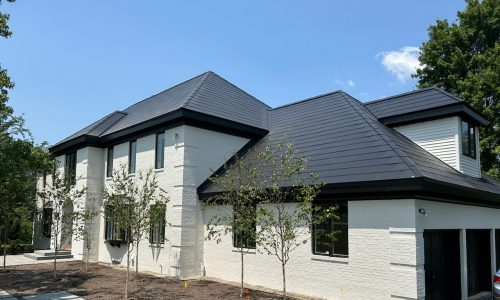 brick home exterior after painting