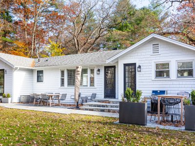 White ranch home