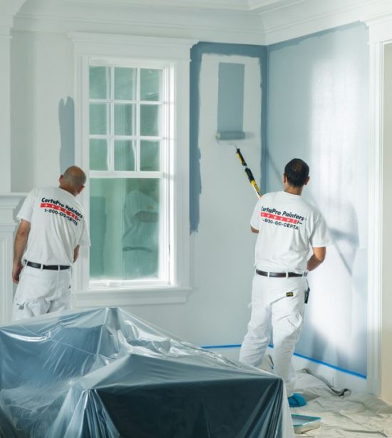 certapro crew painting interior of home