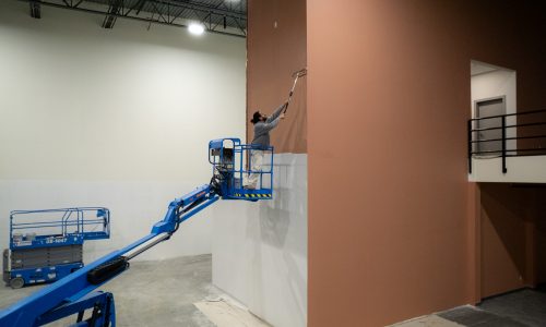 Gymnastics Facility Painting (During)