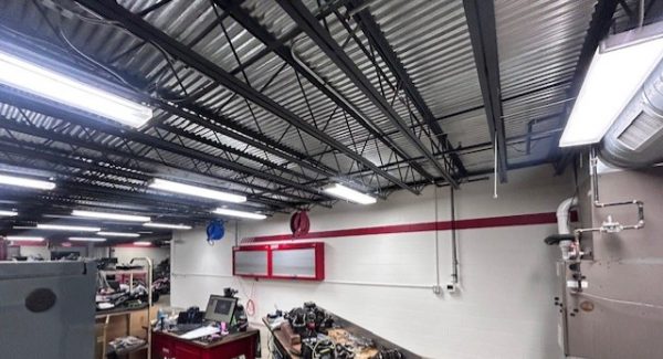repainted auto service bay