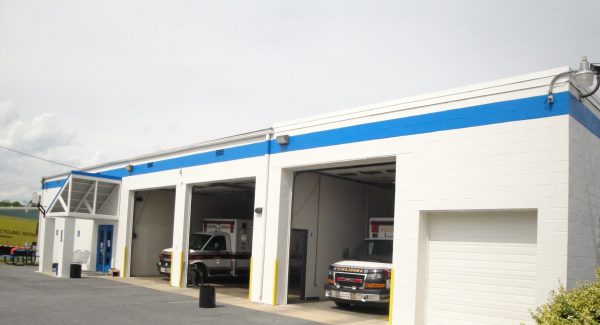 Painted garage area