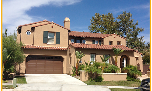 A darker finished exterior