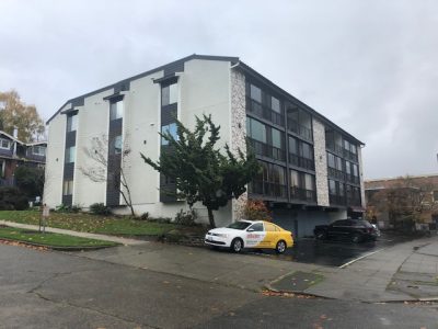 apartment building exterior painted