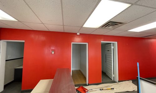 Desk Space Being Repainting