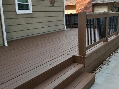 Deck Painting Restoration Project in Wichita East KS